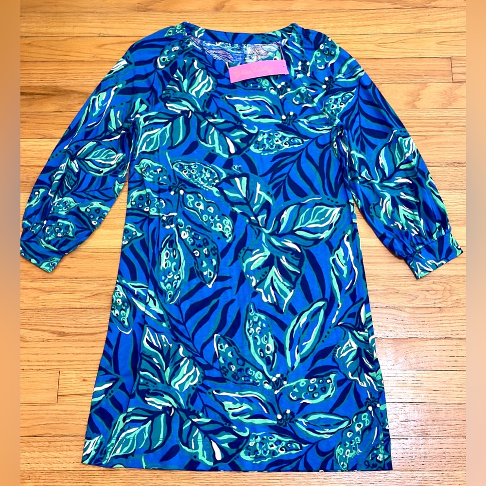 Lilly Pulitzer Small, NWT, Elianna Indigo Breeze Shady Gators'PTP-17.50, NWT